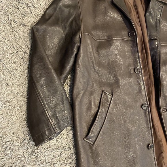Coach Brown Leather Jacket - Picture 4 of 16